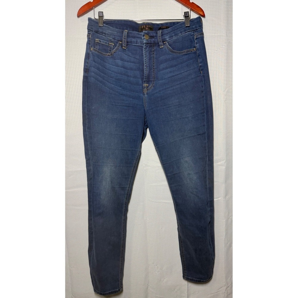 Jen7 by 7 For All Mankind Women's High Rise Skinny Jeans Size 8 Blue Stretch